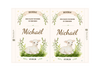 Raambord Geboorte Dieren Aquarel – Gepersonaliseerd Geboortebord