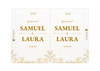 Raambord Bruiloft Gouden Bloemen – Gepersonaliseerd Trouw Raambord