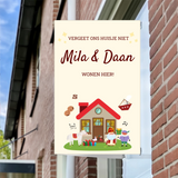 Raambord Sinterklaas Huisje – Gepersonaliseerd Sinterklaasbord