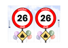 Raambord Verjaardag Verkeersbord Ballonnen – Gepersonaliseerd Verjaardagsbord