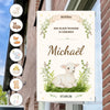 Raambord Geboorte Dieren Aquarel – Gepersonaliseerd Geboortebord