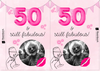 Verjaardagsbord 50 jaar Fabulous – Gepersonaliseerd Raambord