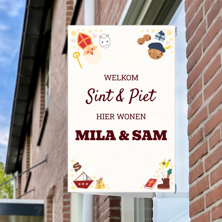 Raambord Sinterklaas Welkom Sint & Piet