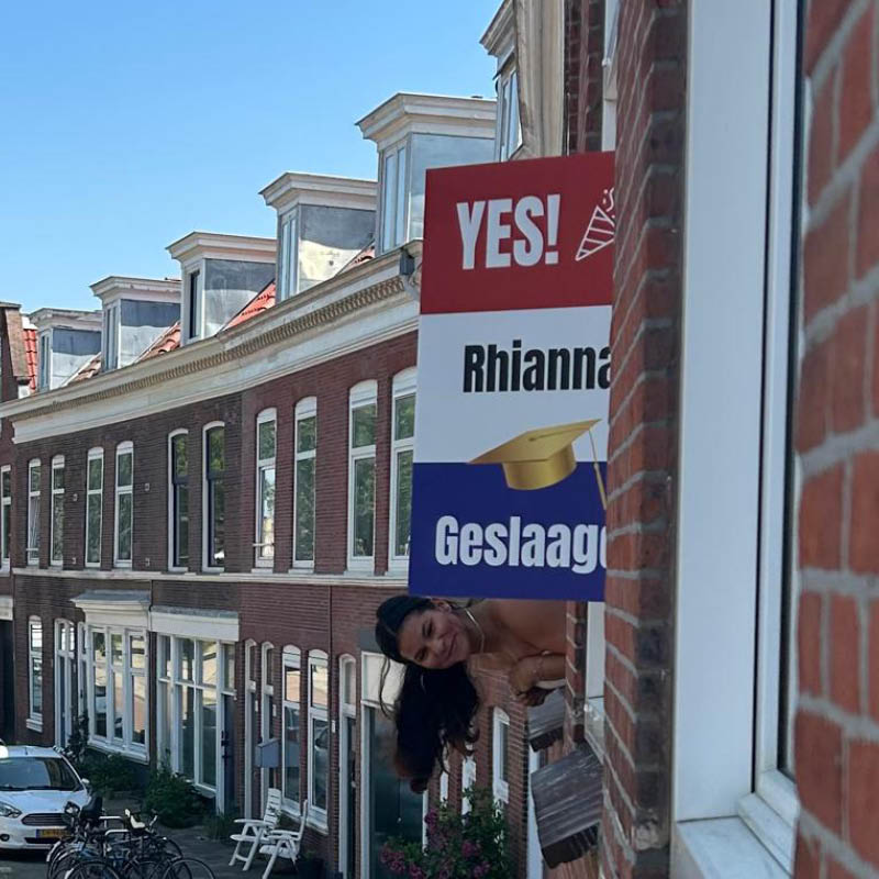 Raambord Geslaagd Nederlandse Vlag YES!