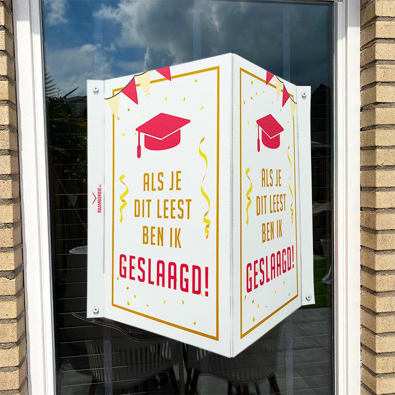 Raambord Als je dit leest ben ik geslaagd