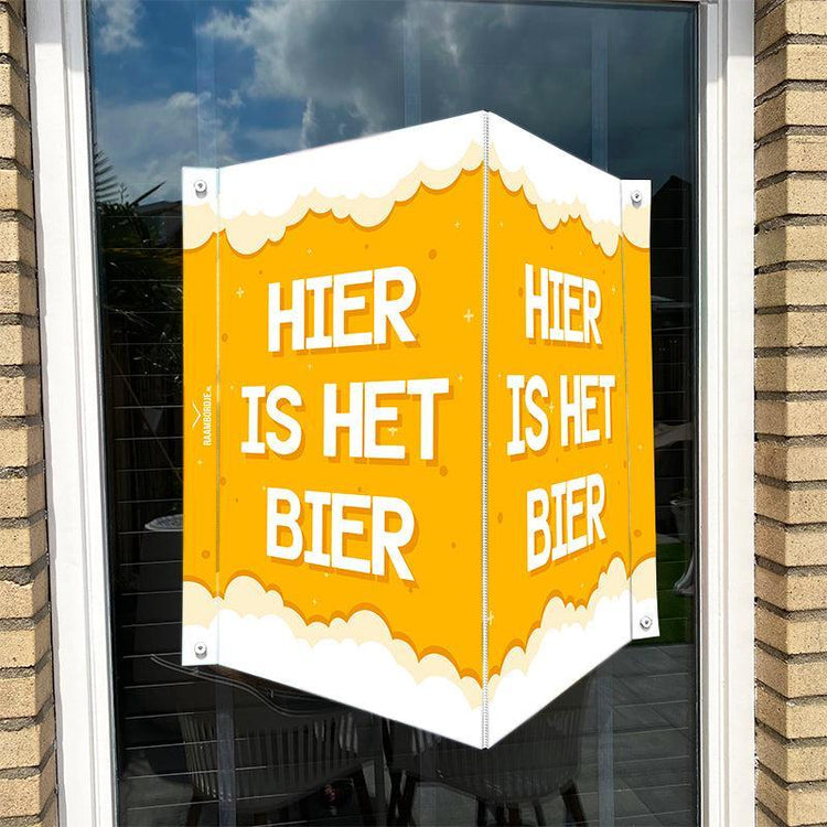 Raambord Hier is het bier