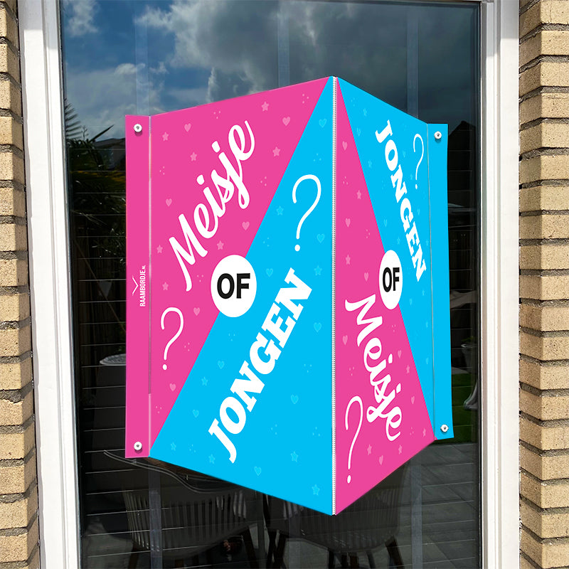 Raambord Meisje of jongen - Gender reveal