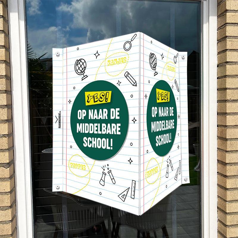 Raambord Op naar de Middelbare School – Schoolschrift
