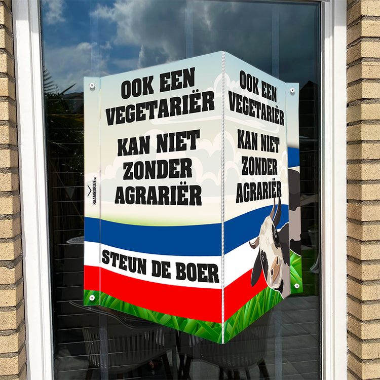 Raambord Ook een vegetariër kan niet zonder agrariër