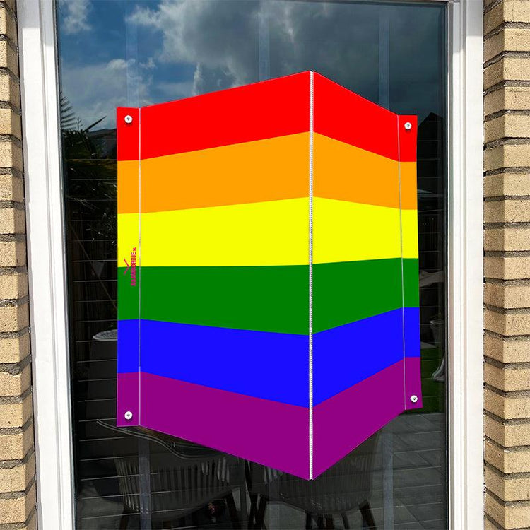 Raambord LHBT Regenboog vlag